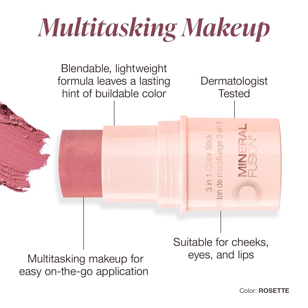 Mineral Fusion 3-in-1 Color Stick, Rosette.18 Ounce : Amazon